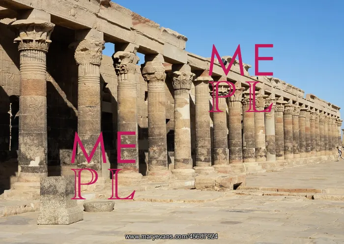 : West colonnade, Philae Temple Complex, Agilkia Island, Egypt : West colonnade, Philae Temple Complex, Agilkia Island, Egypt