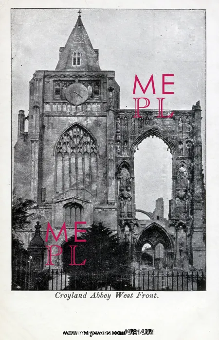 : The West front of Croyland Abbey : The West front of Croyland Abbey