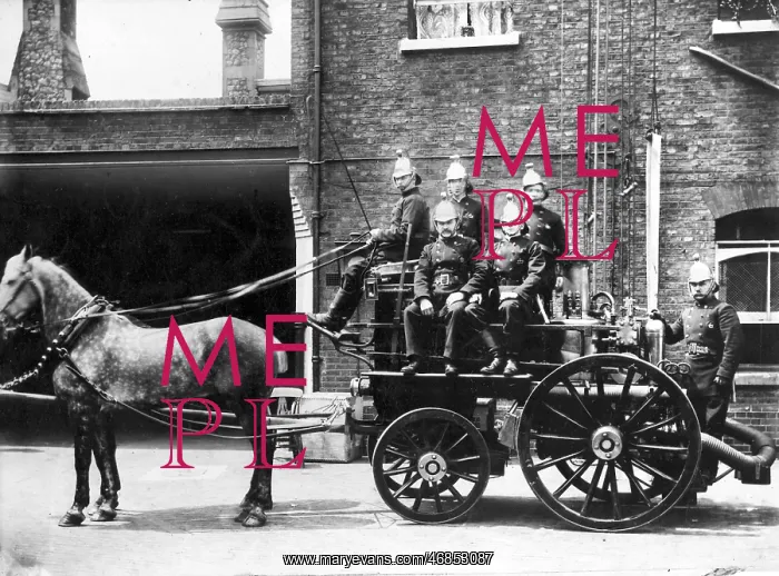 : West Ham Fire Brigade, Plaistow fire station and steamer : West Ham Fire Brigade, Plaistow fire station and steamer