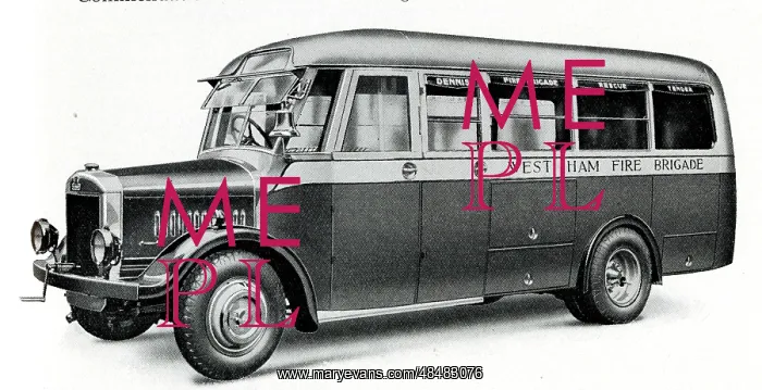  : West Ham Fire Brigade vehicle by Dennis