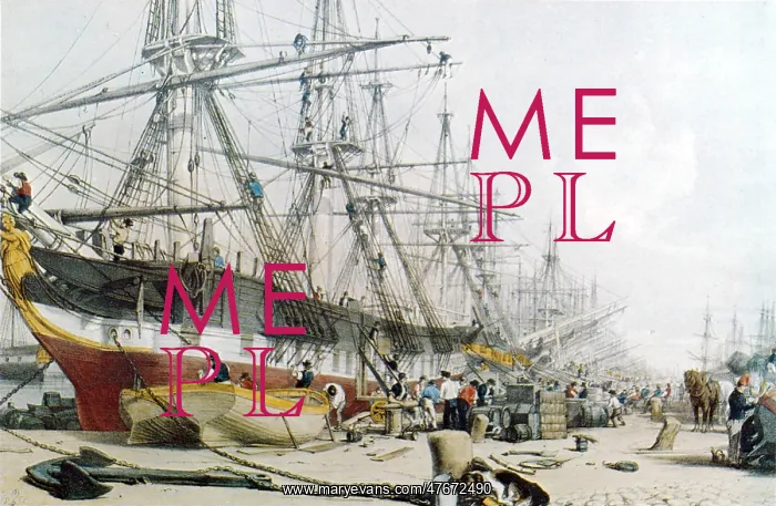 : West India Docks, Unloading Sugar and Rum : West India Docks, Unloading Sugar and Rum