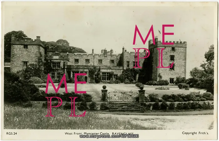 : The West Front of Muncaster Castle, Ravenglass : The West Front of Muncaster Castle, Ravenglass