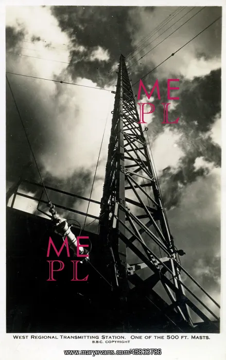 : West Regional Transmitting Station - One of the 500ft. masts : West Regional Transmitting Station - One of the 500ft. masts