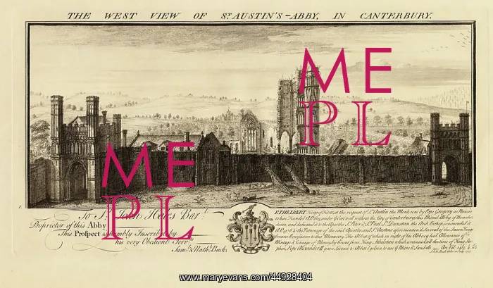 : The West View of St-Austin's-Abby in Canterbury : The West View of St-Austin's-Abby in Canterbury
