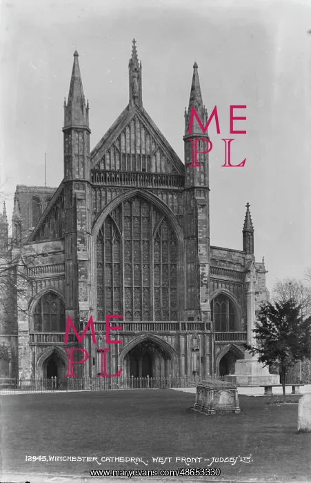 : West Front of Winchester Cathedral : West Front of Winchester Cathedral