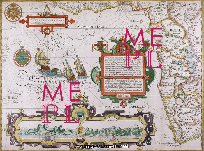 : Western Africa, circa 1595 : Western Africa, circa 1595