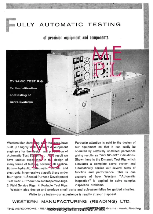 : Western Manufacturing Dynamic Test Rig For Servo Systems : Western Manufacturing Dynamic Test Rig For Servo Systems