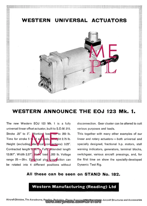 : Western Manufacturing - Electrical Actuators & Components : Western Manufacturing - Electrical Actuators & Components