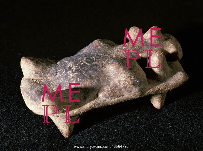 : Western Mexico. Colima culture. Clay figurine. It depicts a : Western Mexico. Colima culture. Clay figurine. It depicts a