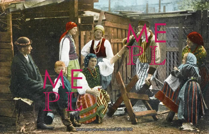 : Western Russian Fmily drinking Mare's Milk : Western Russian Fmily drinking Mare's Milk