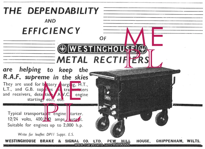 : Westinghouse Metal Rectifiers : Westinghouse Metal Rectifiers