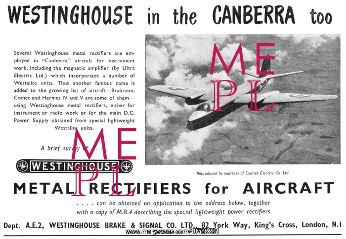 : Westinghouse Metal Rectifiers For Aircraft : Westinghouse Metal Rectifiers For Aircraft