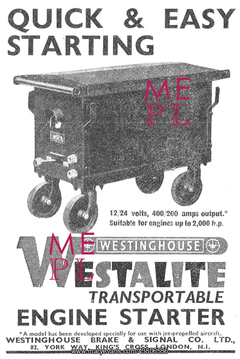 : Westinghouse Westalite Engine Starter : Westinghouse Westalite Engine Starter