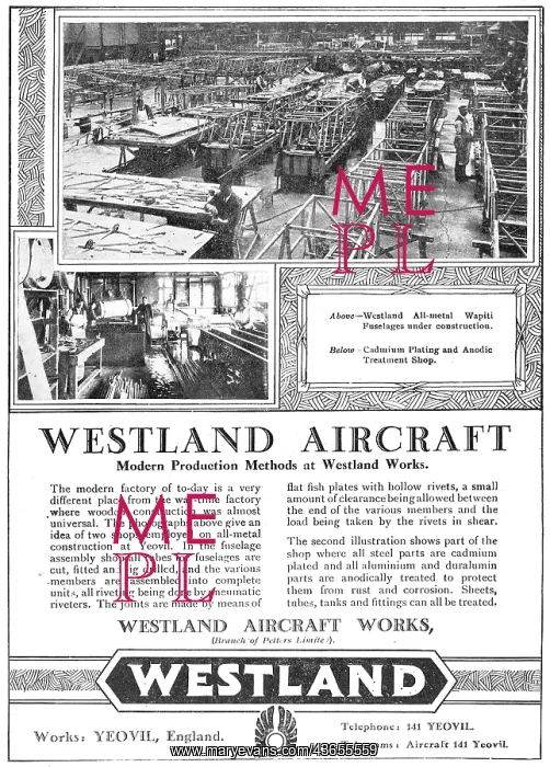 : Westland Aircraft Wapiti : Westland Aircraft Wapiti