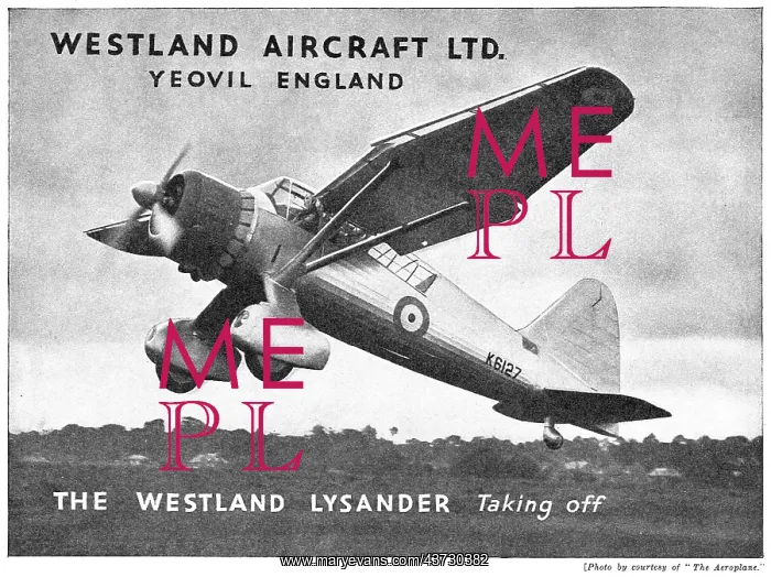 : Westland Lysander K6127 : Westland Lysander K6127