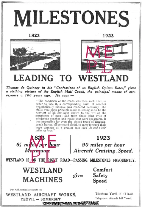  : Westland Milestones