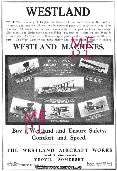 : Westland Wagtail & Current Aircraft Range : Westland Wagtail & Current Aircraft Range