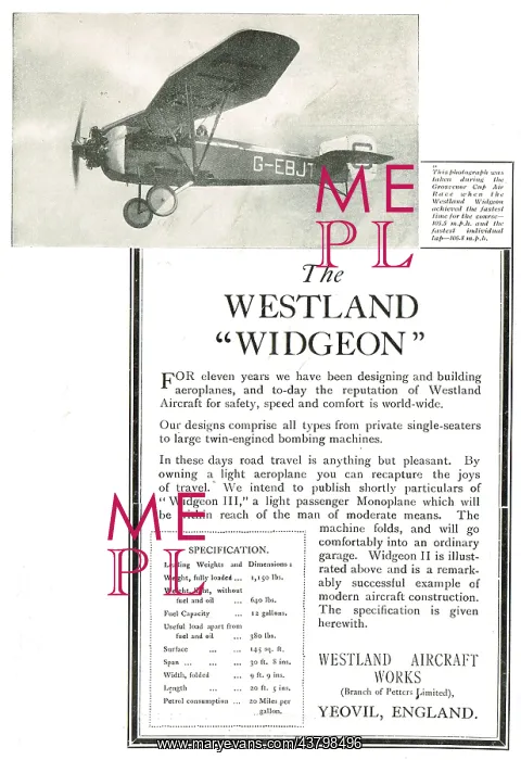 : Westland Widgeon G-EBJT : Westland Widgeon G-EBJT