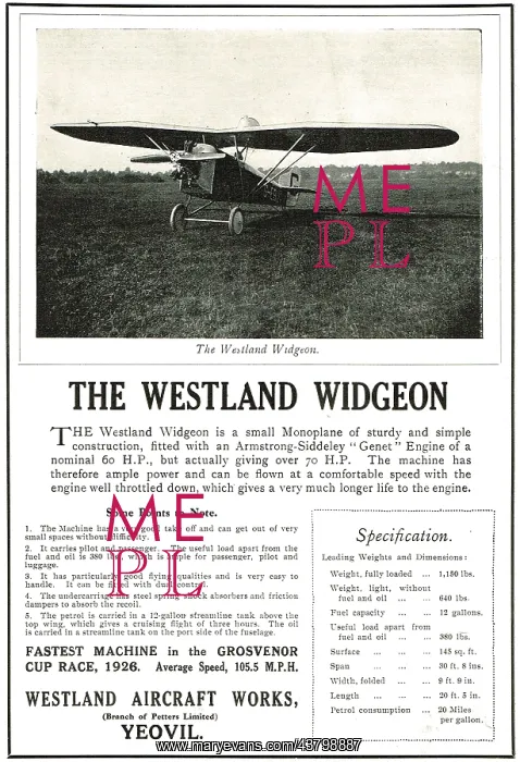 : Westland Widgeon (Genet) : Westland Widgeon (Genet)