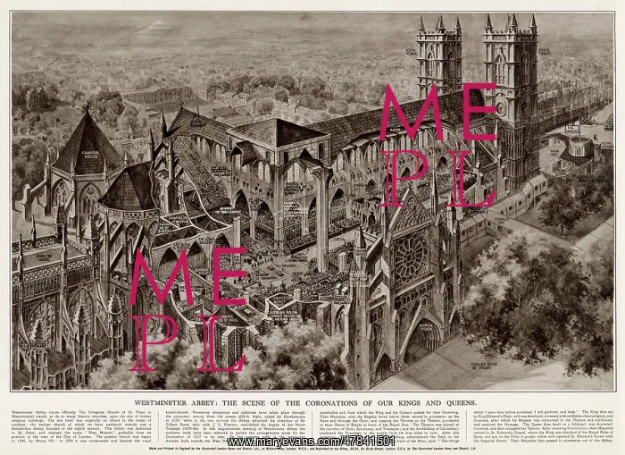 : Westminster Abbey, Scene of Coronations of King and Queens : Westminster Abbey, Scene of Coronations of King and Queens