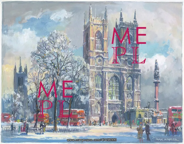 : Westminster Abbey in the snow : Westminster Abbey in the snow