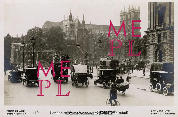 : Westminster Abbey - viewed from the end of Whitehall : Westminster Abbey - viewed from the end of Whitehall