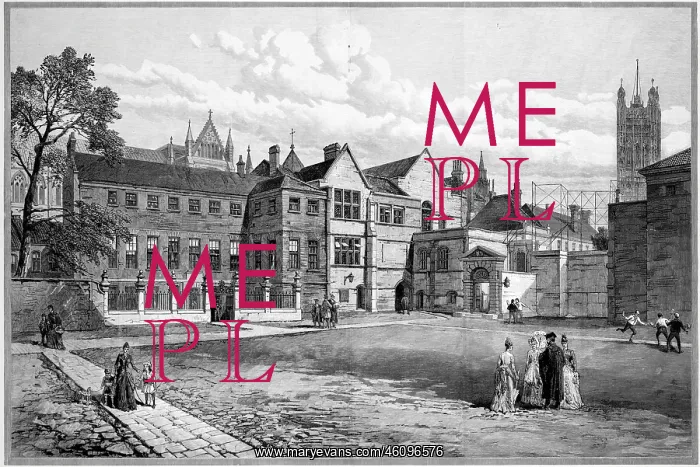 : Westminster School, Little Dean's Yard 1890 : Westminster School, Little Dean's Yard 1890