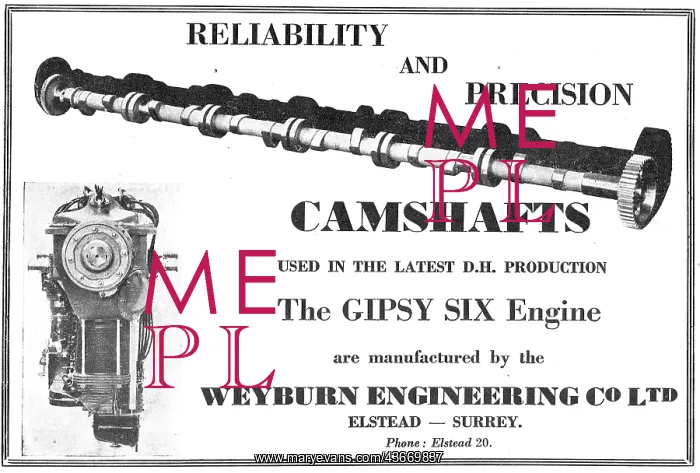 : Weyburn Engineering - Aero Engine Camshafts : Weyburn Engineering - Aero Engine Camshafts