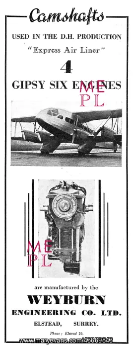 : Weyburn Engineering. Aero Engine Camshafts : Weyburn Engineering. Aero Engine Camshafts