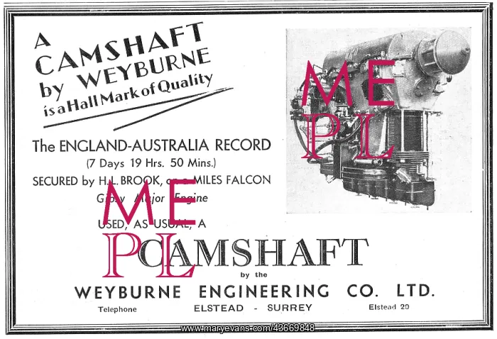 : Weyburn Engineering Aero Engine Camshafts : Weyburn Engineering Aero Engine Camshafts