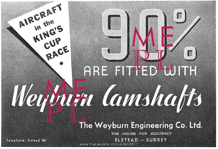 : Weyburn Engineering Aero Engine Camshafts : Weyburn Engineering Aero Engine Camshafts
