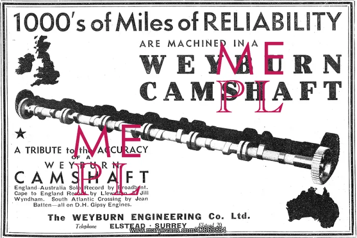 : Weyburn Engineering - DH Gipsy Engine Camshafts : Weyburn Engineering - DH Gipsy Engine Camshafts