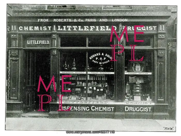 : WH Littlefield, Chemist and Druggist, Ventnor, Isle of Wight : WH Littlefield, Chemist and Druggist, Ventnor, Isle of Wight