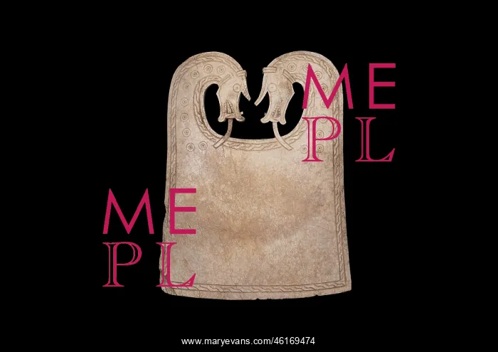 : Whalebone plaque, Orkney Museum, Kirkwall, Mainland, Orkney : Whalebone plaque, Orkney Museum, Kirkwall, Mainland, Orkney