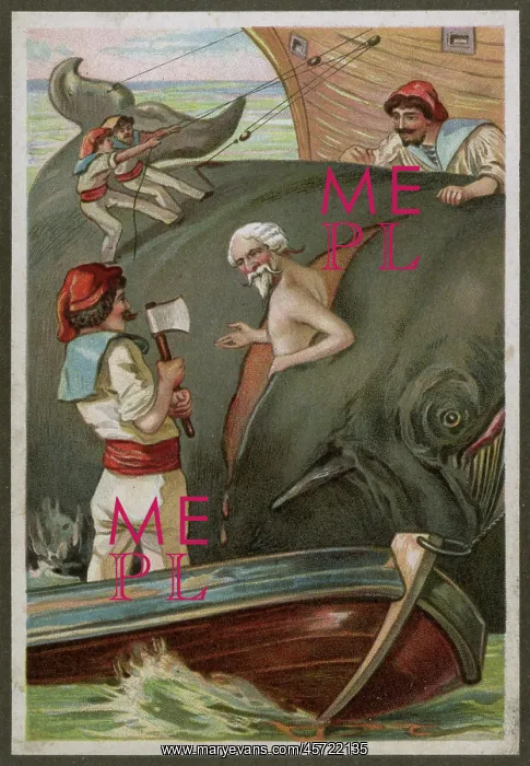 : Whalers slice open their catch and find Jonah : Whalers slice open their catch and find Jonah