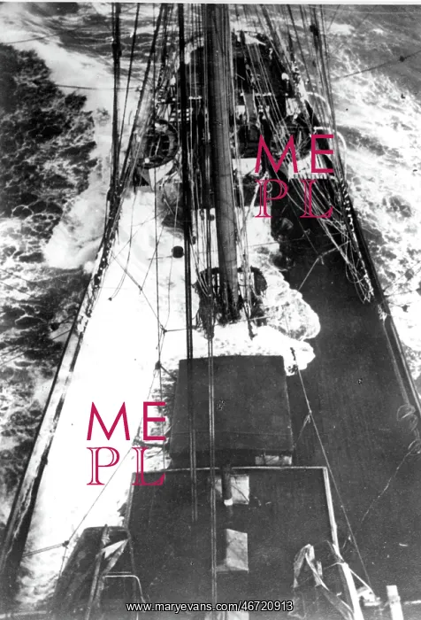  : Whaling ship in rough seas