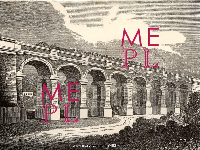 : The Wharncliffe Viaduct, Hanwell, Middlesex, 1838 : The Wharncliffe Viaduct, Hanwell, Middlesex, 1838