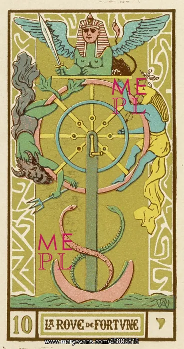  : Wheel of Fortune on a tarot card