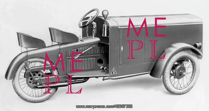 : Three wheeled delivery truck, 1928 : Three wheeled delivery truck, 1928