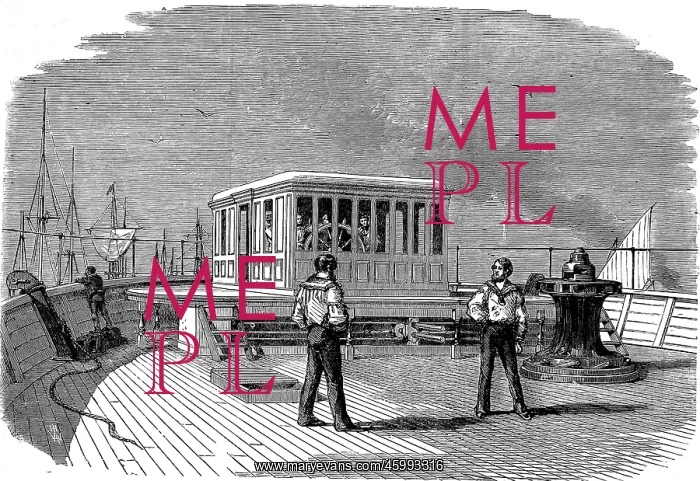 : Wheelhouse of the Great Eastern, 1859 : Wheelhouse of the Great Eastern, 1859