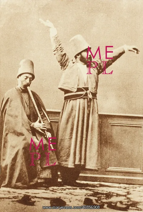: Whirling Dervish with ney player - Salonica : Whirling Dervish with ney player - Salonica
