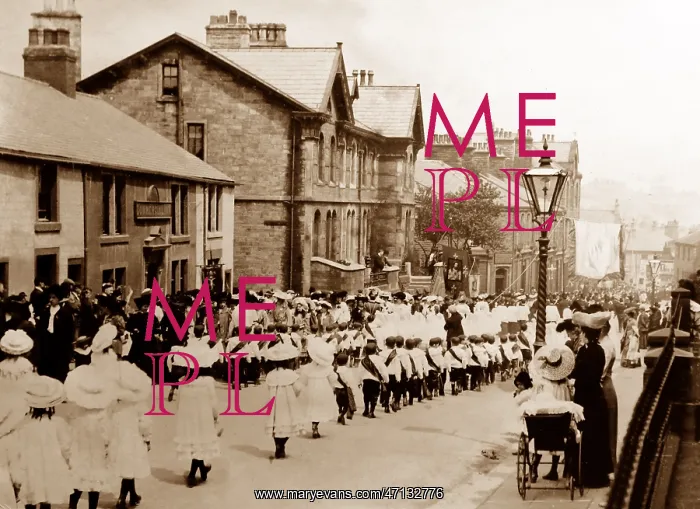  : Whit Monday procession, Padiham, Lancashire, early 1900s