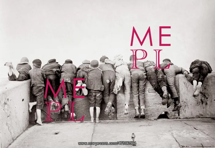 : Whitby: boys leaning over harbour wall, FM Sutcliffe : Whitby: boys leaning over harbour wall, FM Sutcliffe