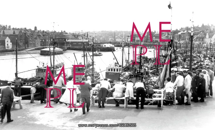  : Whitby, Watching the Fishing Fleet c1955