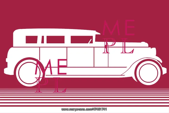 : White Car on Maroon Background : White Car on Maroon Background