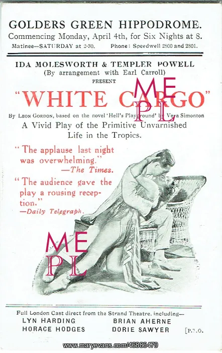 : White Cargo by Leon Gordon : White Cargo by Leon Gordon