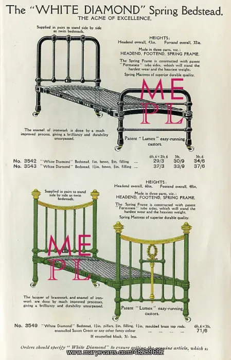  : The White Diamond Bedstead No. 1