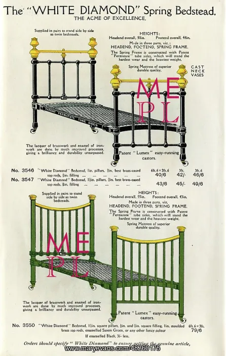  : The White Diamond Bedstead No. 2