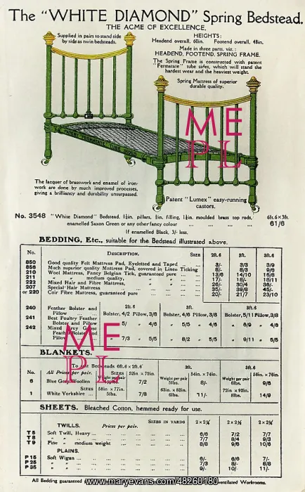  : The White Diamond Bedstead No. 3
