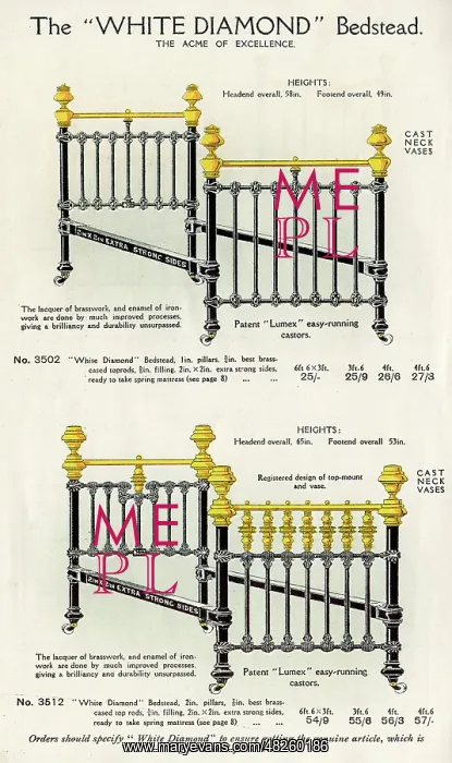  : The White Diamond Bedstead No. 4